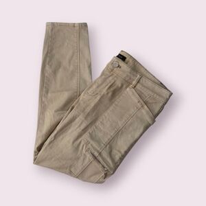 White House Black Market Skinny Crop Tan Cargo Pants Size 8